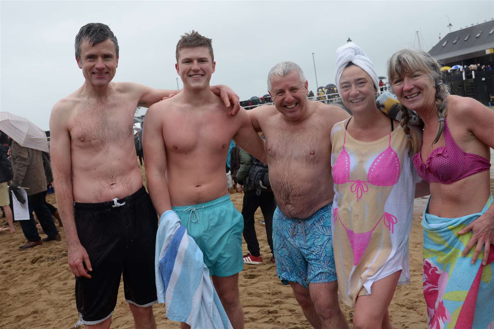 Back on dry land, Dan Coughlan, Curtis Green, Steve and Lulu Caps and Sharon Coughlan