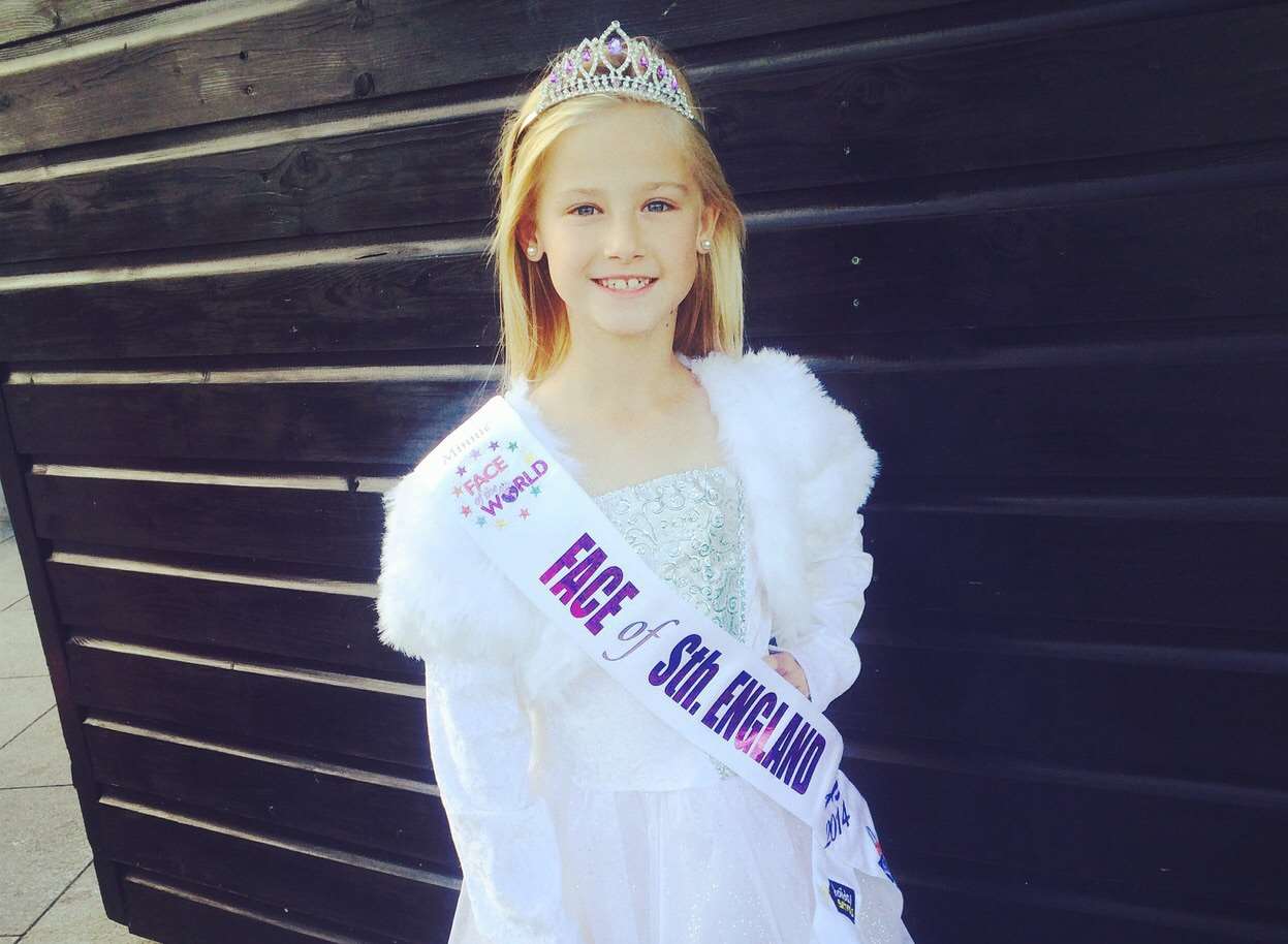 Leisha Huggett, eight, from Folkestone, took the title Princess of the World.