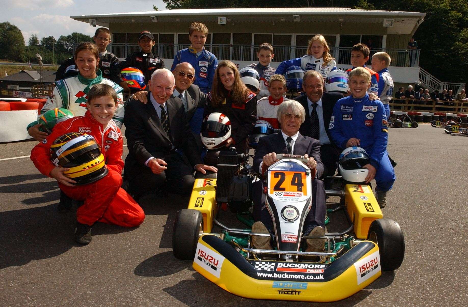 Ecclestone unveiled Buckmore's state-of-the-art clubhouse in 2003. "Buckmore Park is where I'd be racing if I was 10 years old again," he said. "I might try and persuade my daughter to sign up to race here." Picture: Jim Rantell