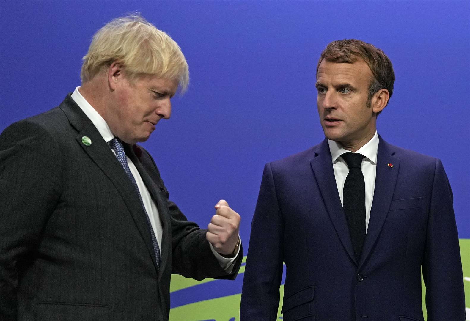 Boris Johnson and French President Emmanuel Macron agreed to ‘keep all options on the table’ (Alastair Grant/PA)