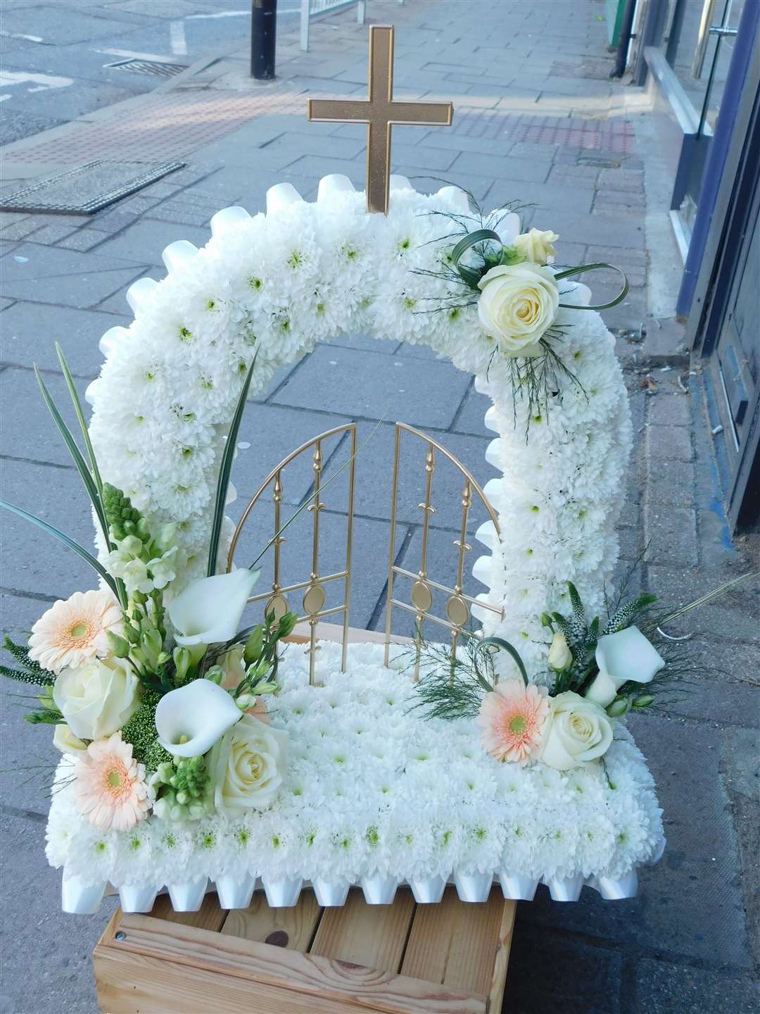 Gates of Heaven funeral arrangement. Picture: Natalie Rayfield