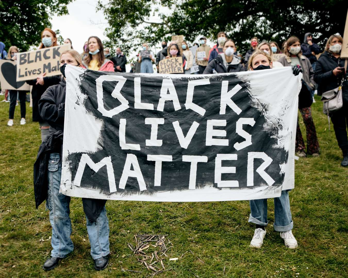 Protests took place around the county in support of the Black Lives Matter movement - including this one in Tunbridge Wells. Picture: Mikey Reed