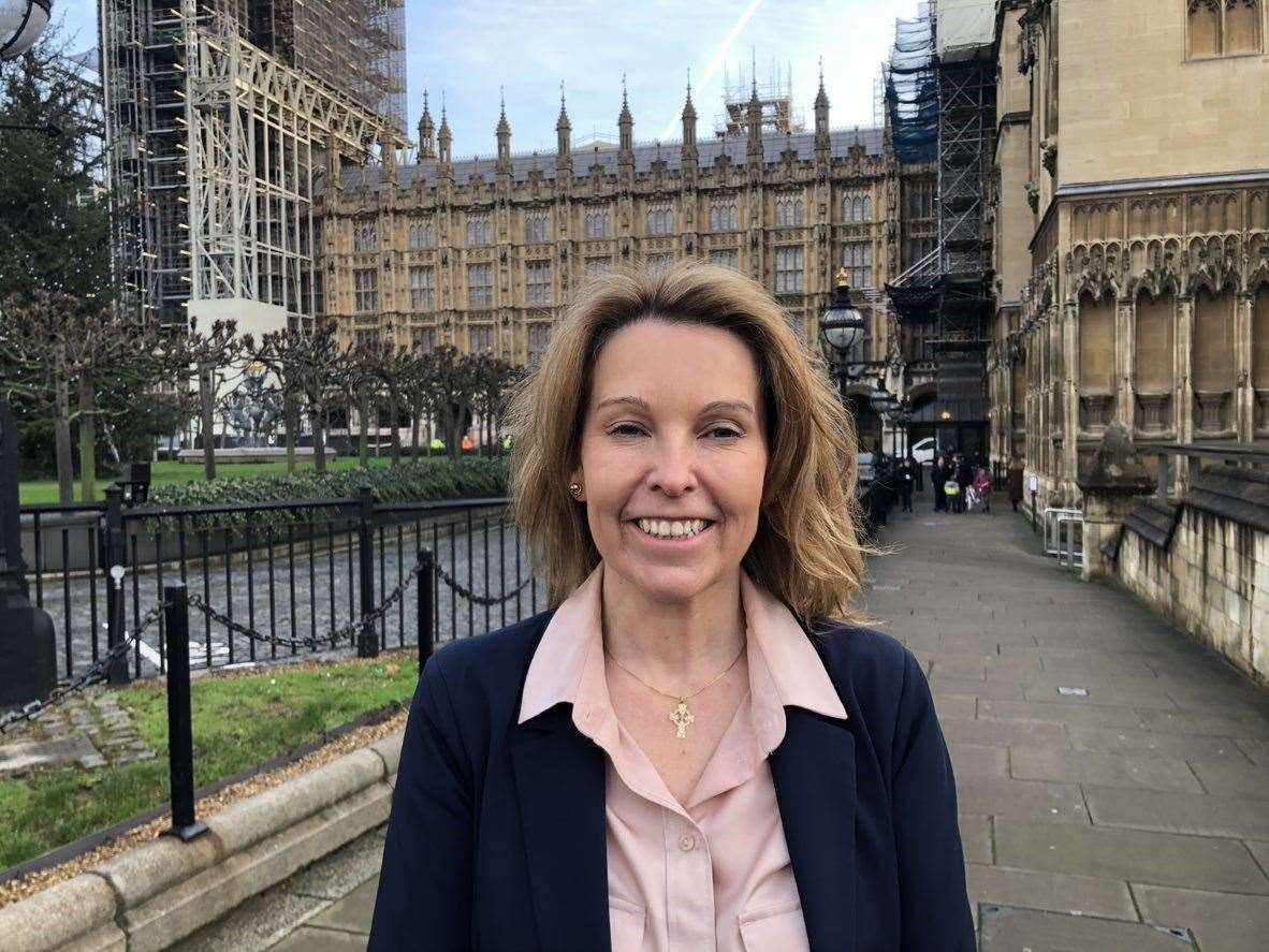 Mrs Elphicke at the Houses of Parliament. Picture: Office of Natalie Elphicke MP