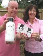 FAMILY BUSINESS: Peter Unruh and Carol Harvey with Moor at Home's mud spa products