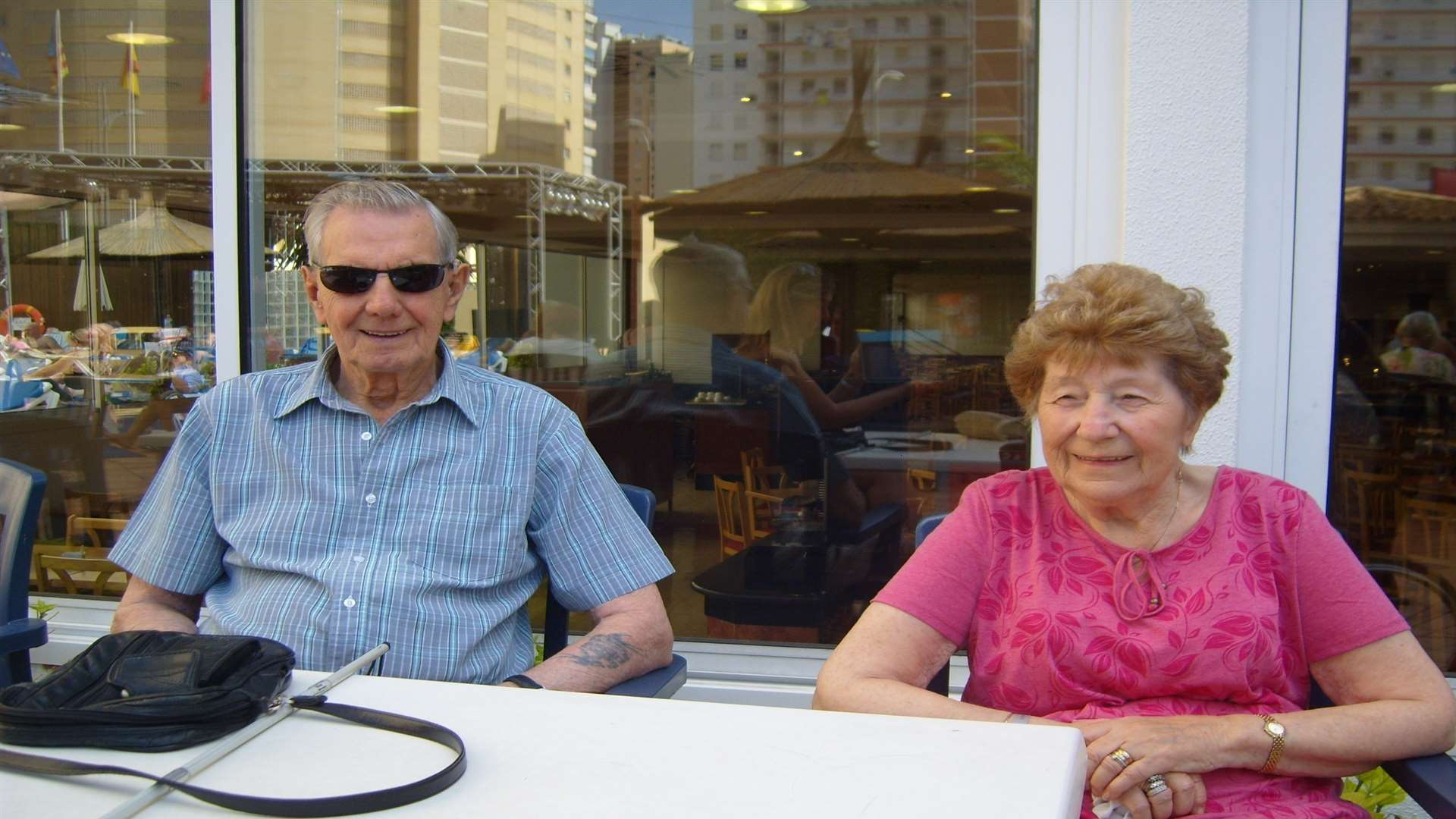 Charlie and Madge Pallett enjoy the sunshine in Benidorm
