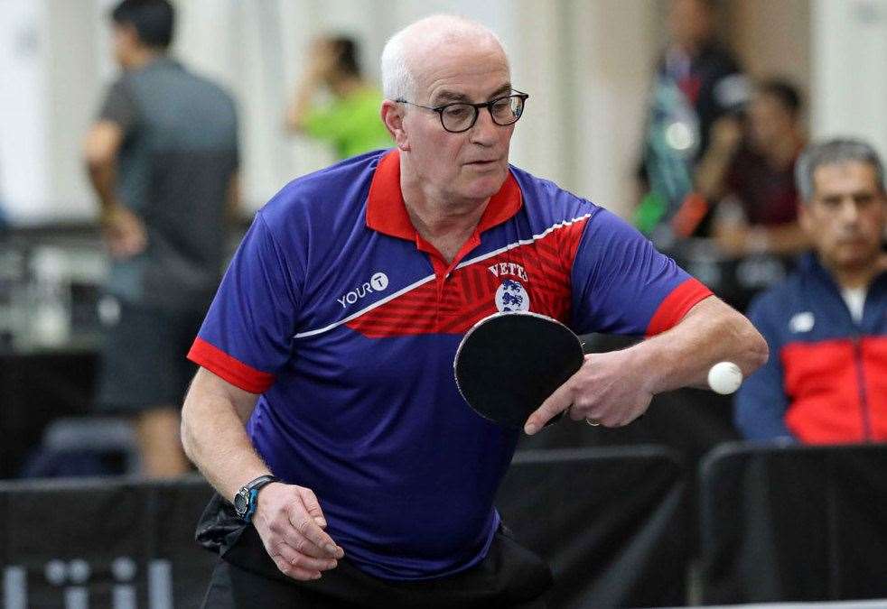 Diccon Gray of the Weald Table Tennis Club is determined to build on his campaign at the World Veterans Championships in Oman after losing to winner Zsolt-Georg Bohm in the last eight