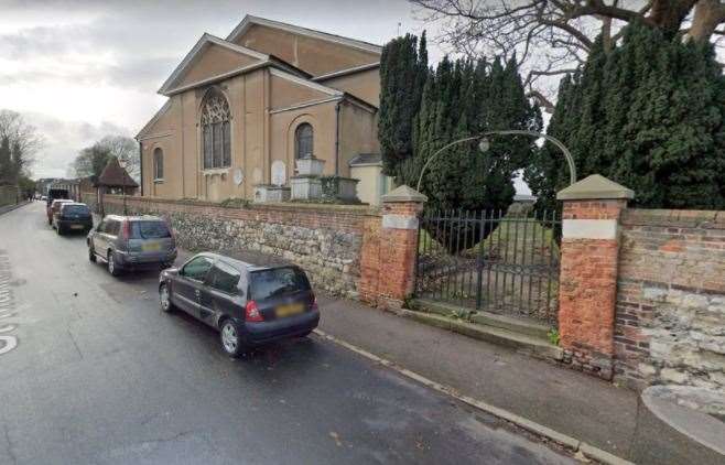 The area around St Margaret's Church, Rochester was being searched. Picture Google Maps