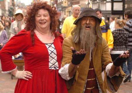 Better looking than the gurners: Nancy and Fagin were among the characters at the Dickens Festival in Rochester. Picture: Matthew Reading