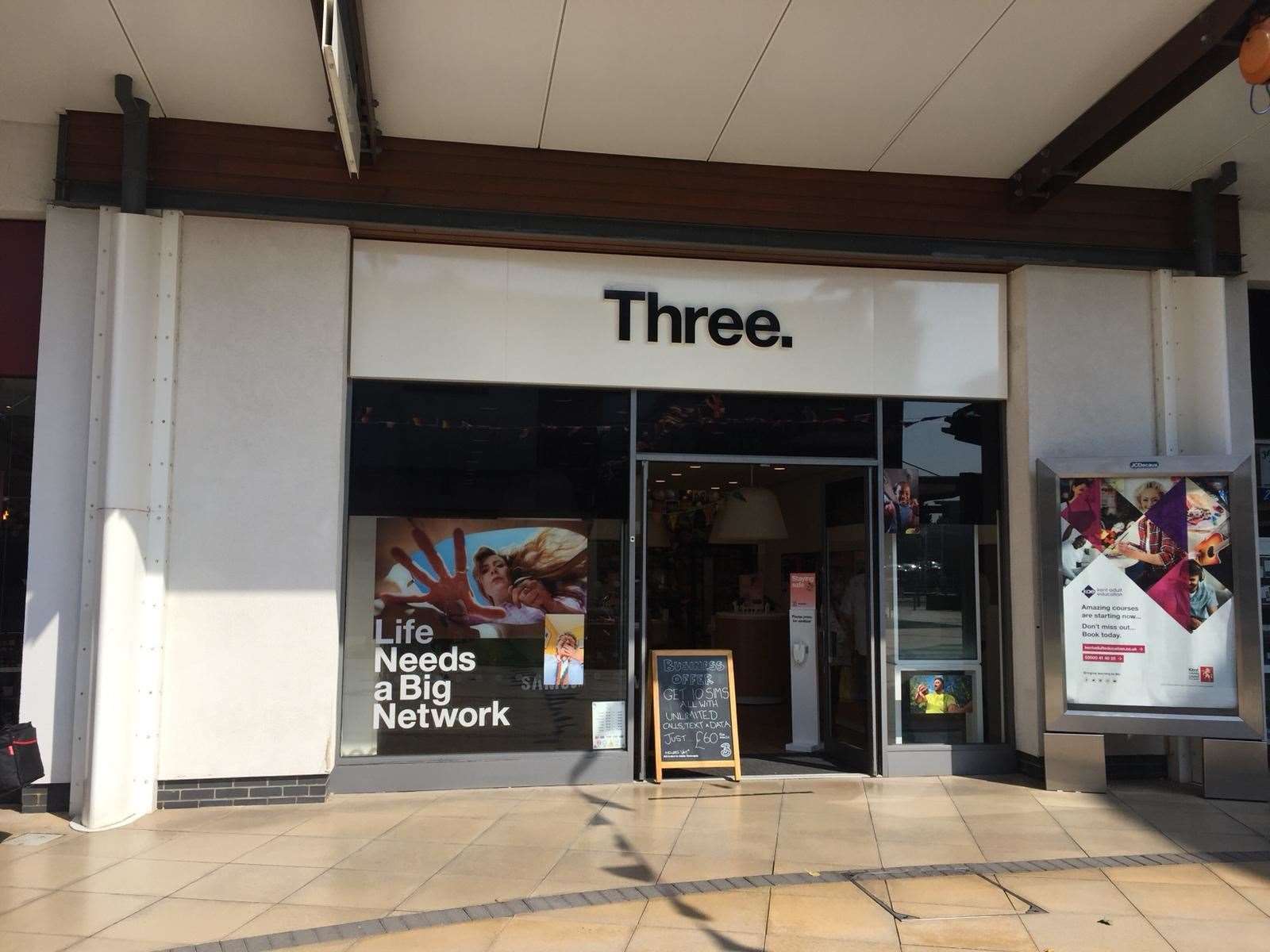 The Three store at Westwood Cross in Broadstairs