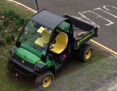 The Tenterden Town Council buggy ticketed by parking wardens on a grass verge in Tenterden High Street
