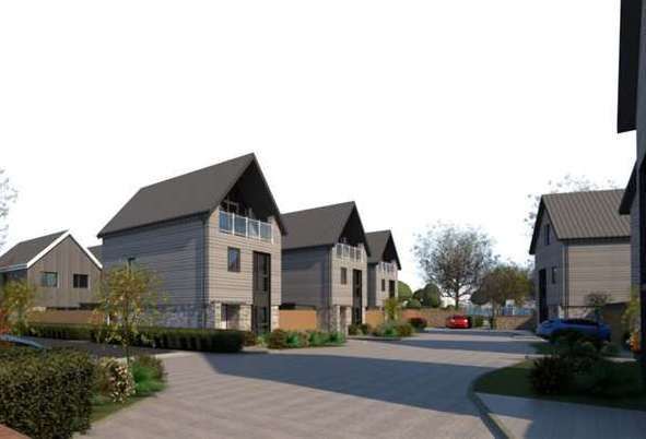 Proposed new houses in Bicknor Road to replace the current pavilion