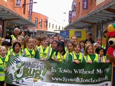 Children from East Borough Primary School take part in the parade
