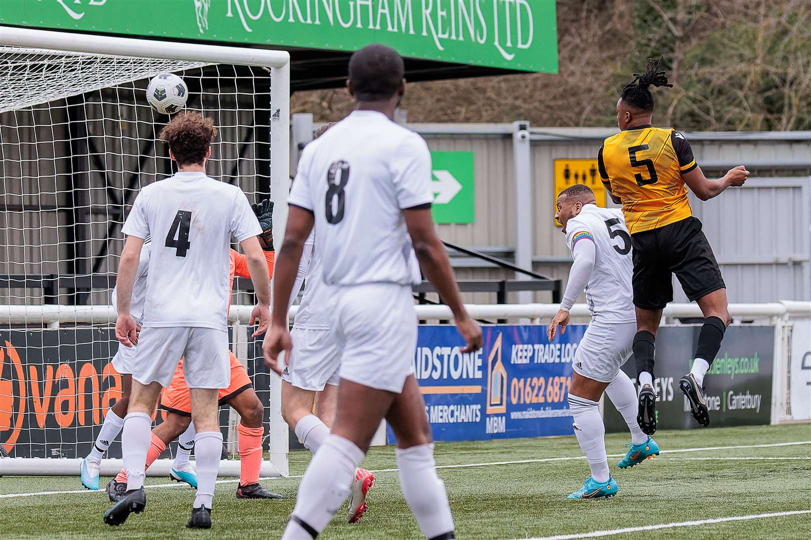 Raphe Brown scores for Maidstone U23s against Abbey Rangers before returning to the first-team squad. Picture: Helen Cooper