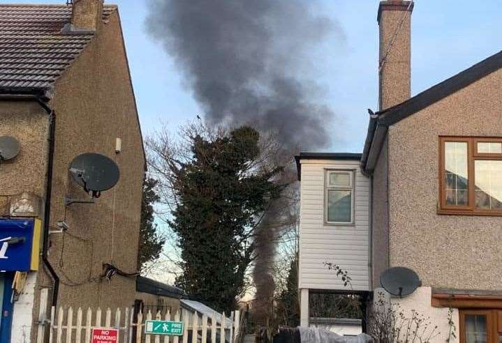 Two fire engines were sent to the scene this morning