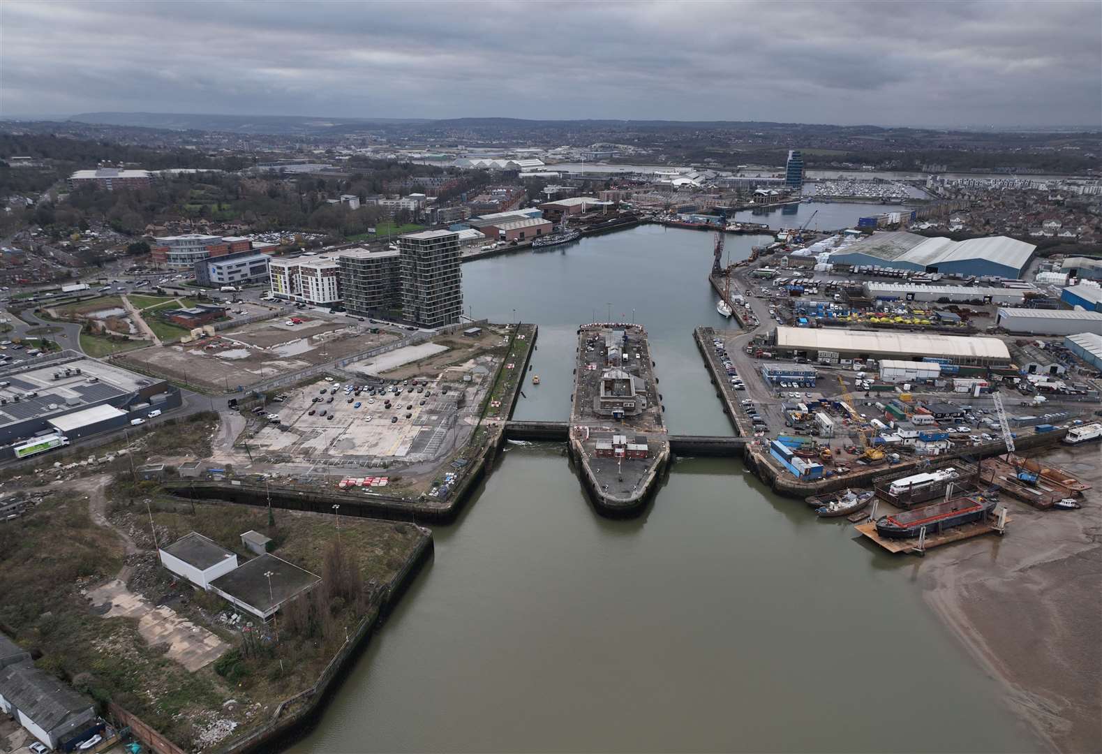 Chatham Docks are subject to plans for redevelopment by Peel L&P. Picture: Phil Drew