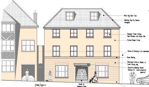 The proposed new build, taken from the planning application (21171829)