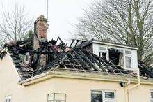 Bungalow damaged by roof blaze