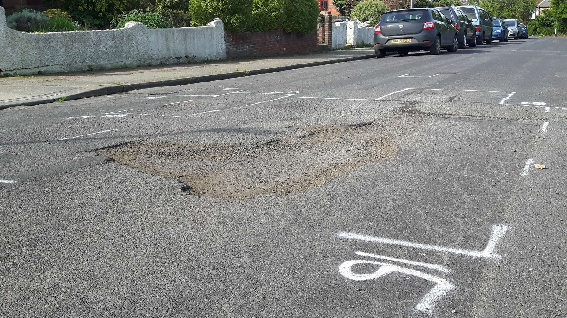 Strangford Road, Tankerton, is peppered with potholes.
