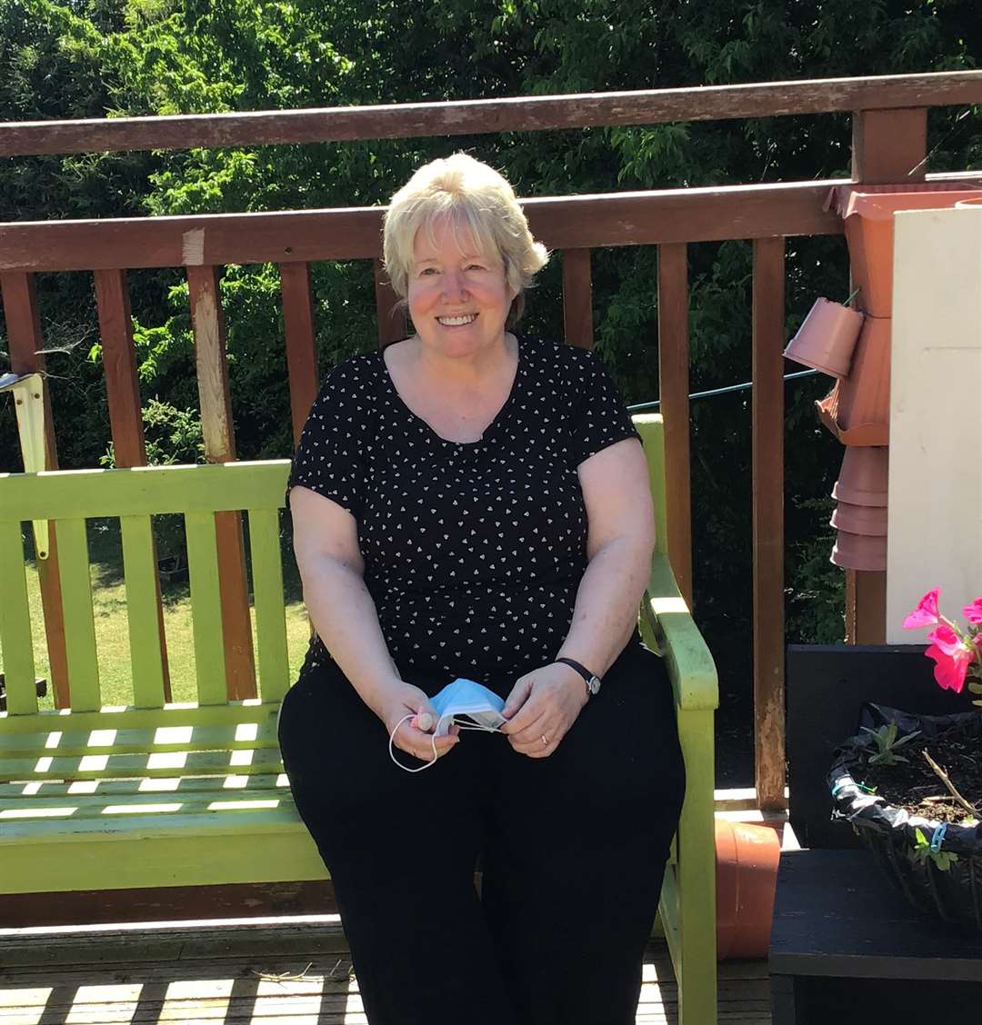 Sue Ferry, who works at Dene Holm Care Home in Northfleet, has returned to work