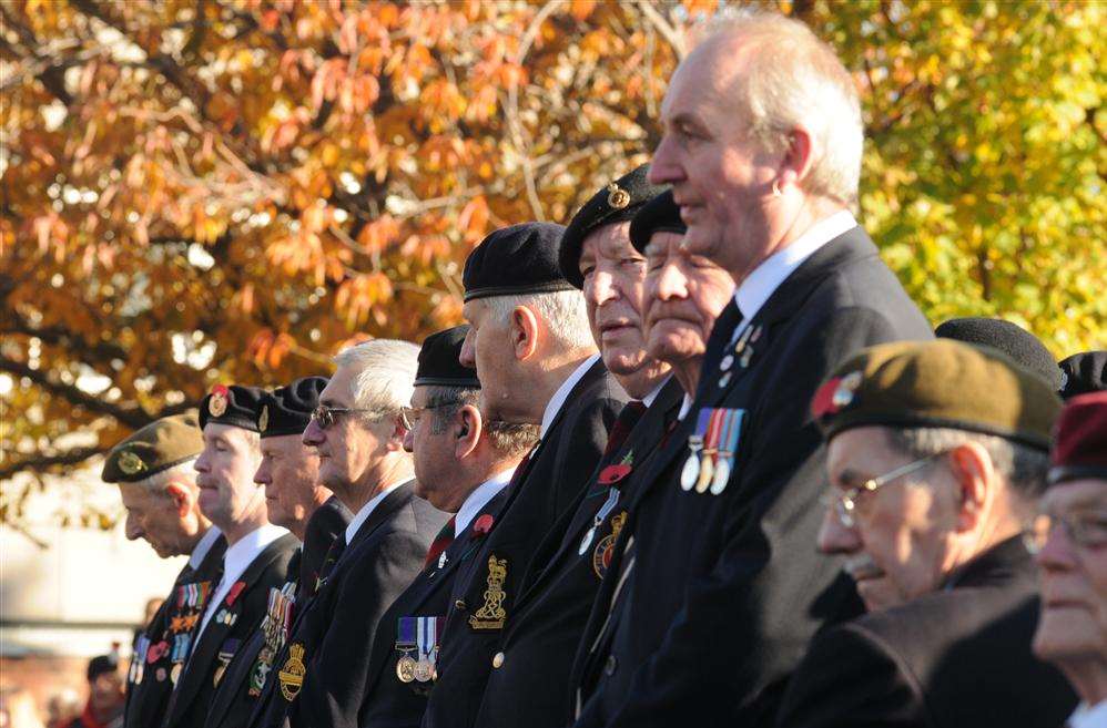 Royal British Legion members at last year's town service