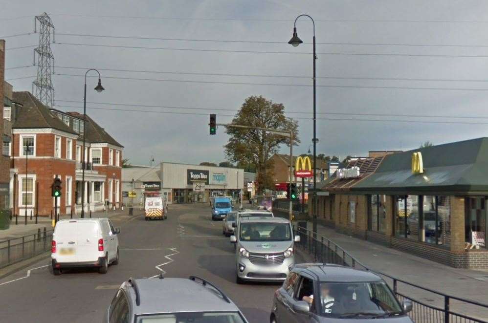 A road closure along Crayford Road by the McDonald's has been extended. Photo: Google