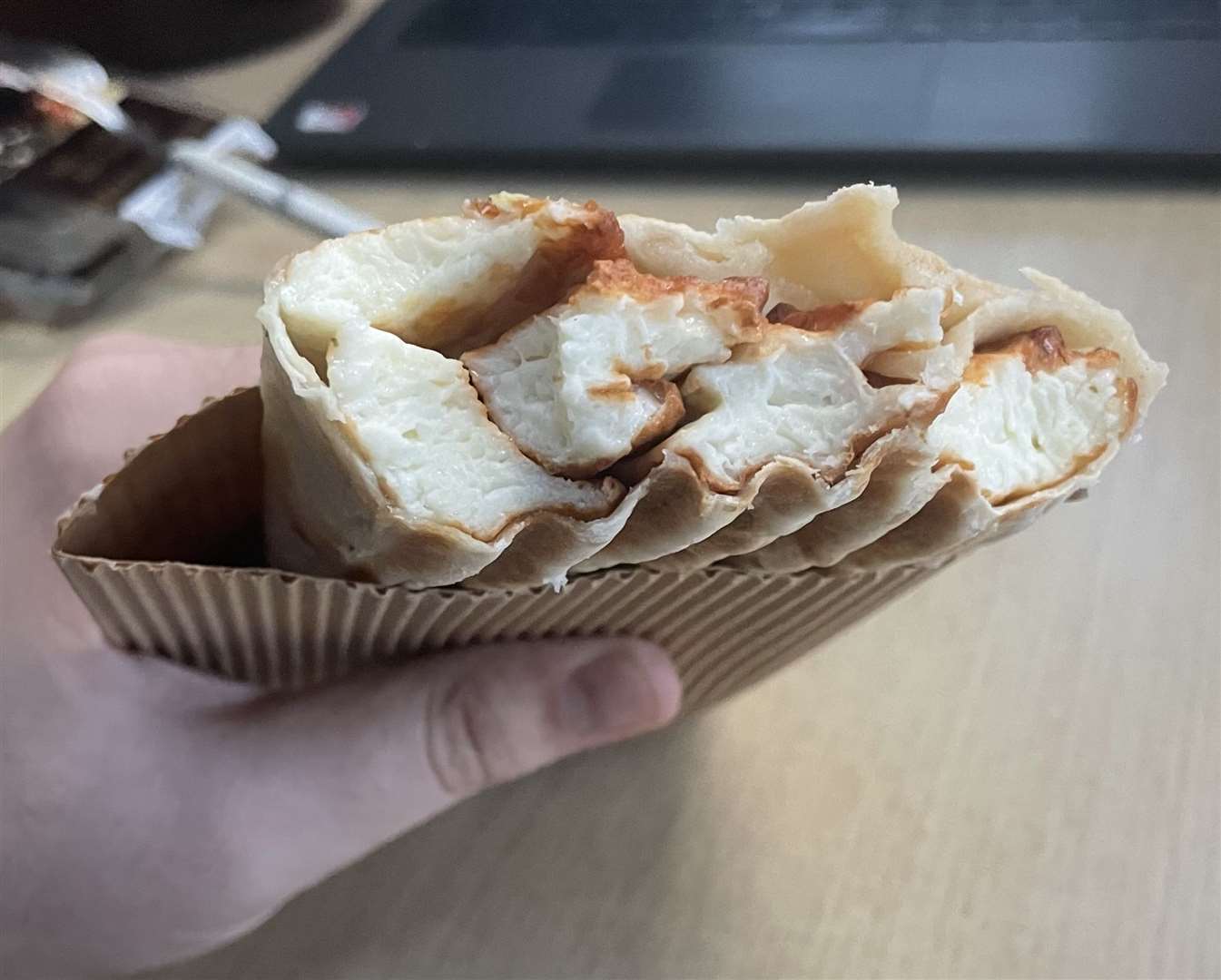 The halloumi wrap from Wingos in Maidstone tasted fishy