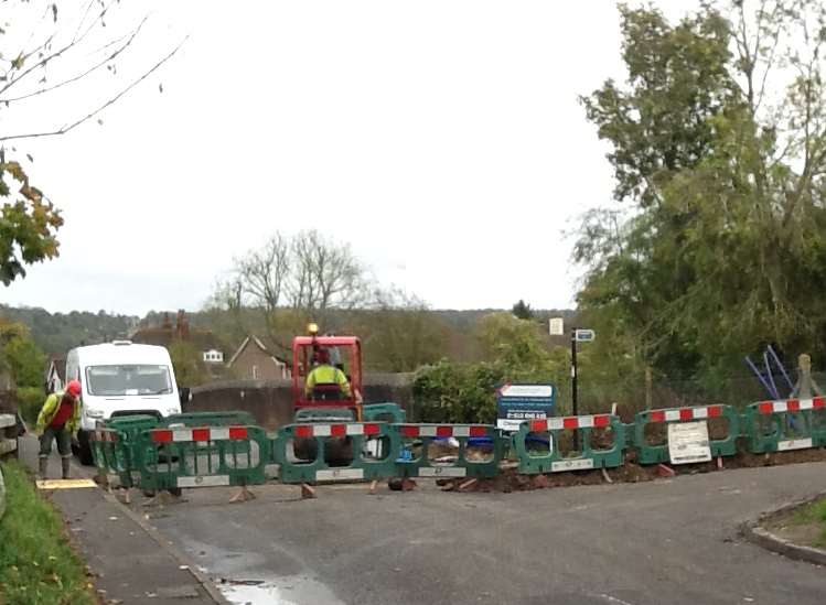 South East Water is carrying out repairs in Pluckley Road.
