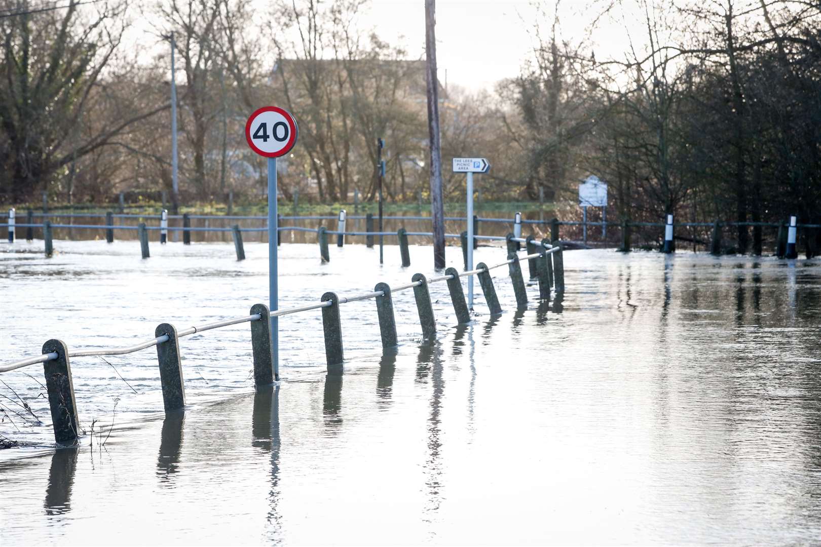 Floods at Yalding. Picture: Matthew Walker.