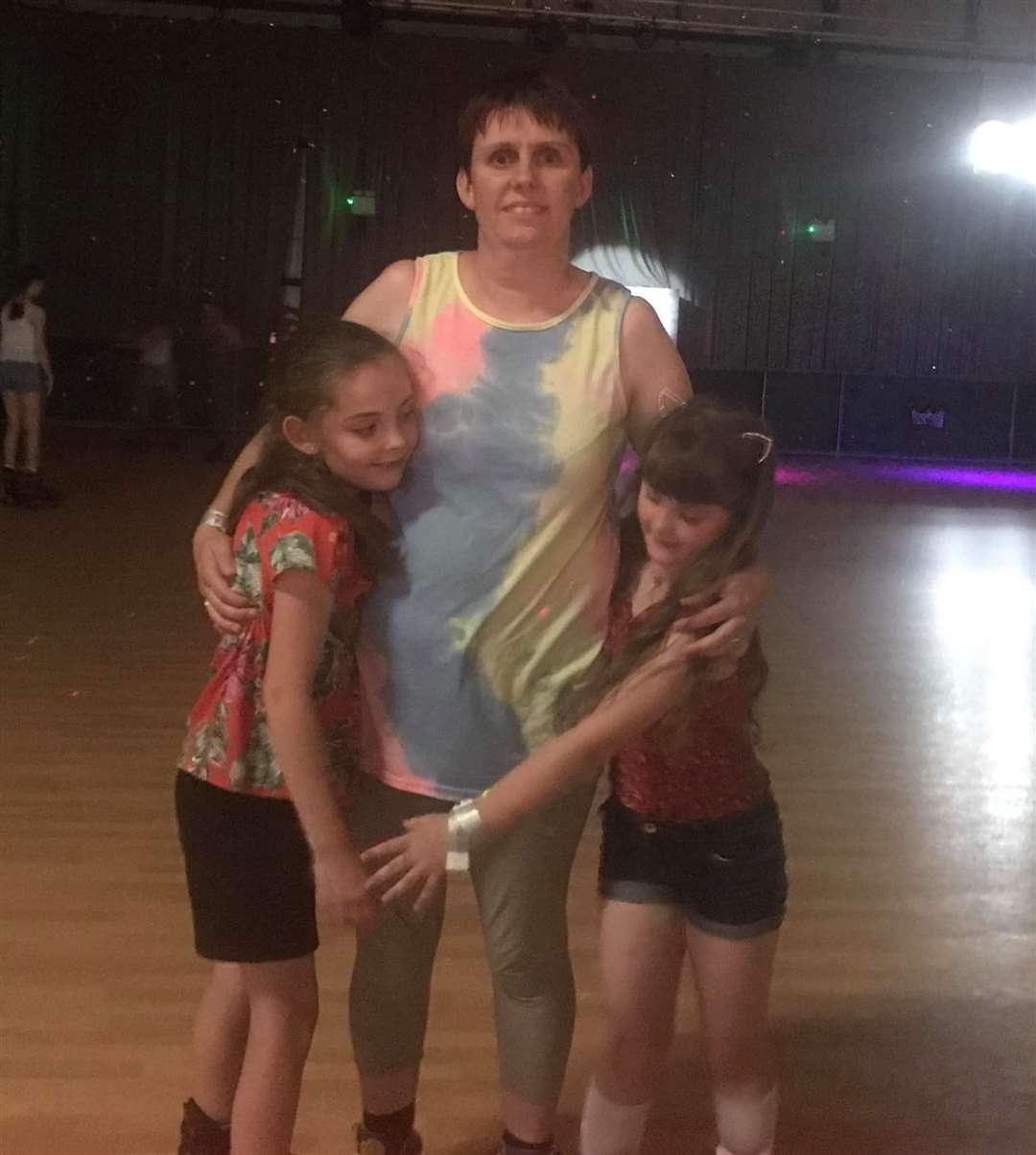 Charlotte Chapman, 7 her mum Amanda Chapman, 42 and family friend Stephanie Crawford, 8 loved skating at Roller Bizz