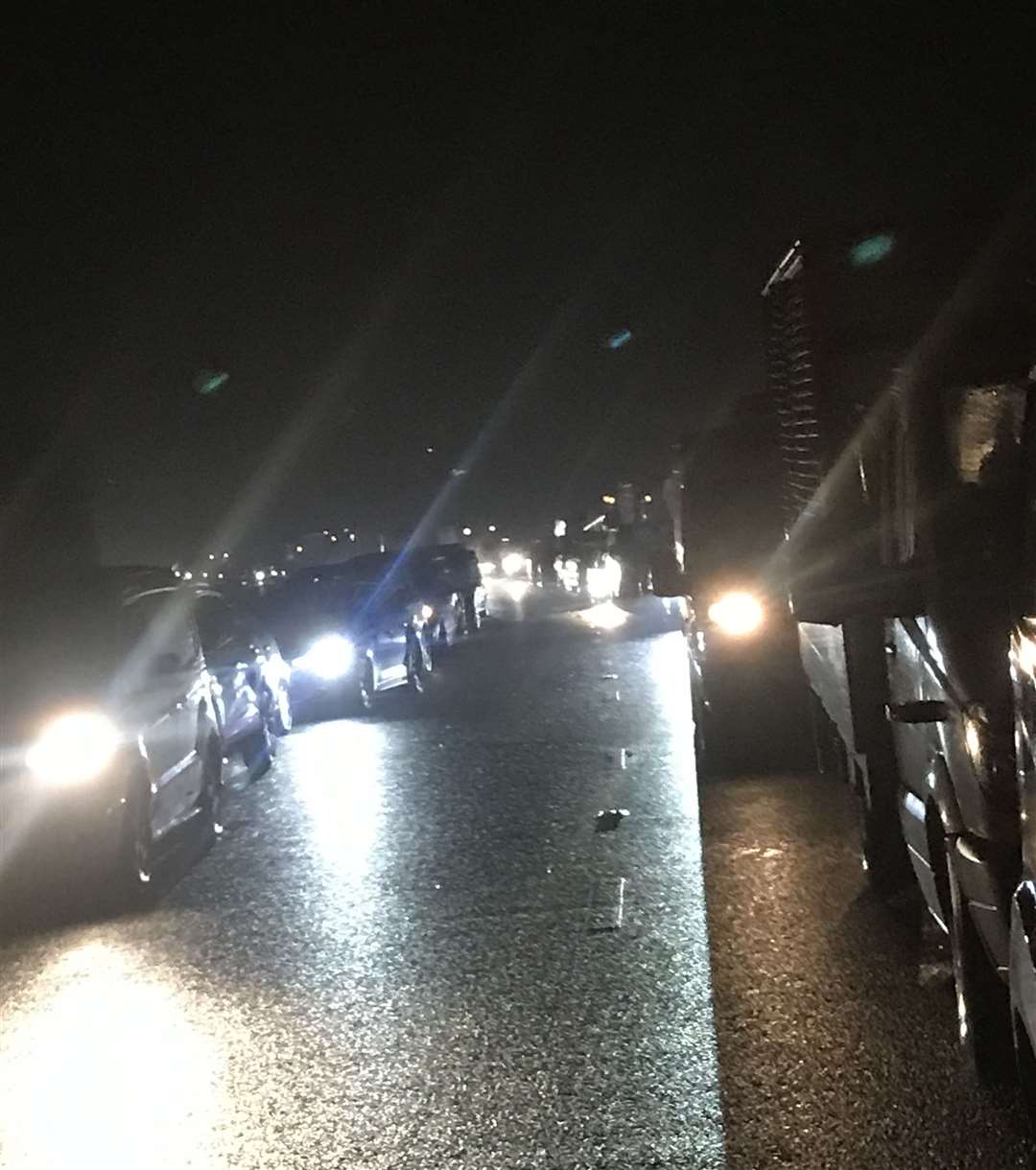 Traffic on the closed section of the A21 in Sevenoaks hasn't moved in hours Picture: Sandra Baker