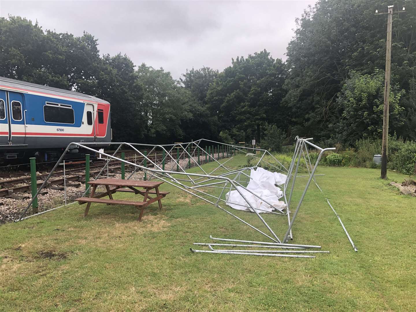 Previous vandalism at the East Kent Railway in August 2019