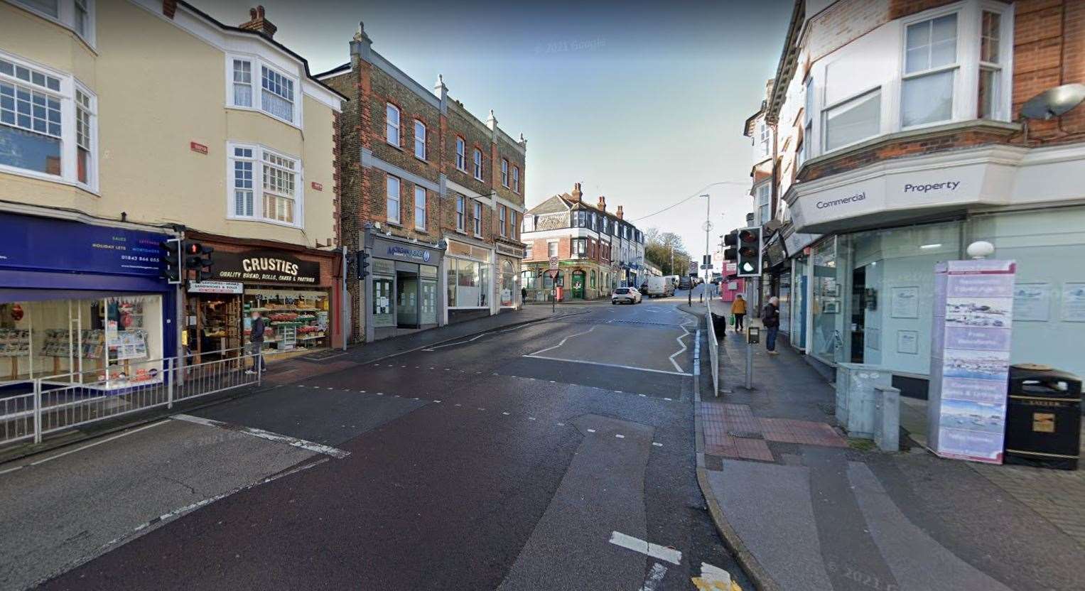 The incident took place at the junction between High Street and Prospect Place in Broadstairs. Picture: Google