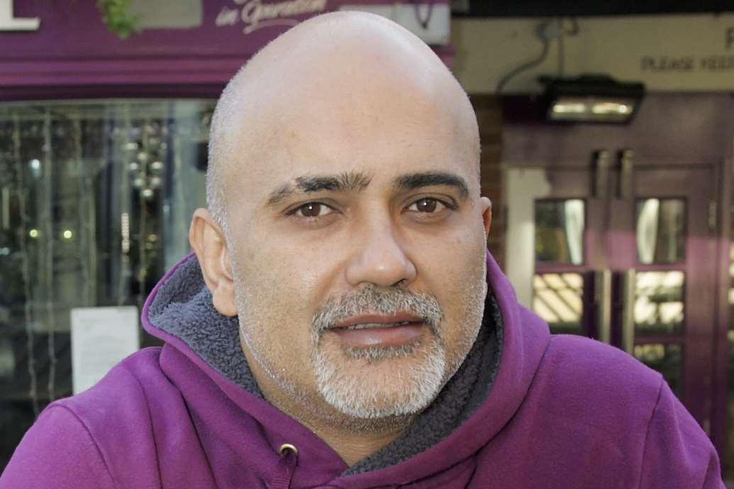 Sanjay Raval, owner of the City Wall Wine Bar in High Street, Rochester.