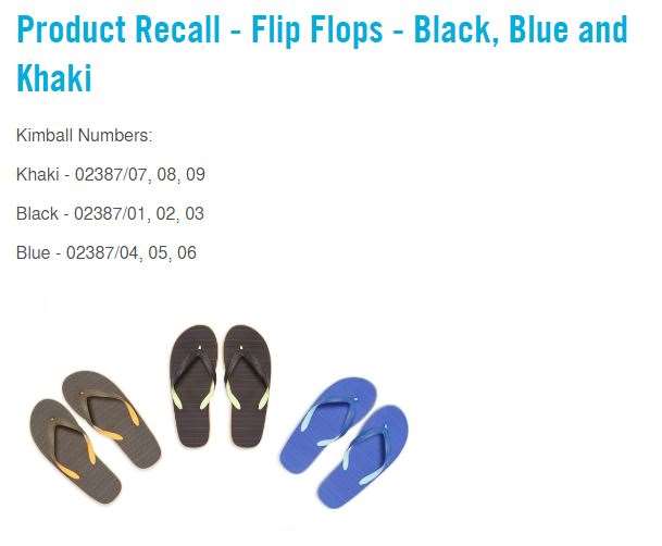 Primark have issued a recall on these flip flops