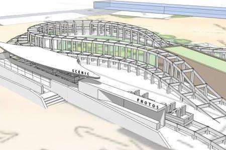 An artist's impression of how the new Scenic Railway station could look at Dreamland