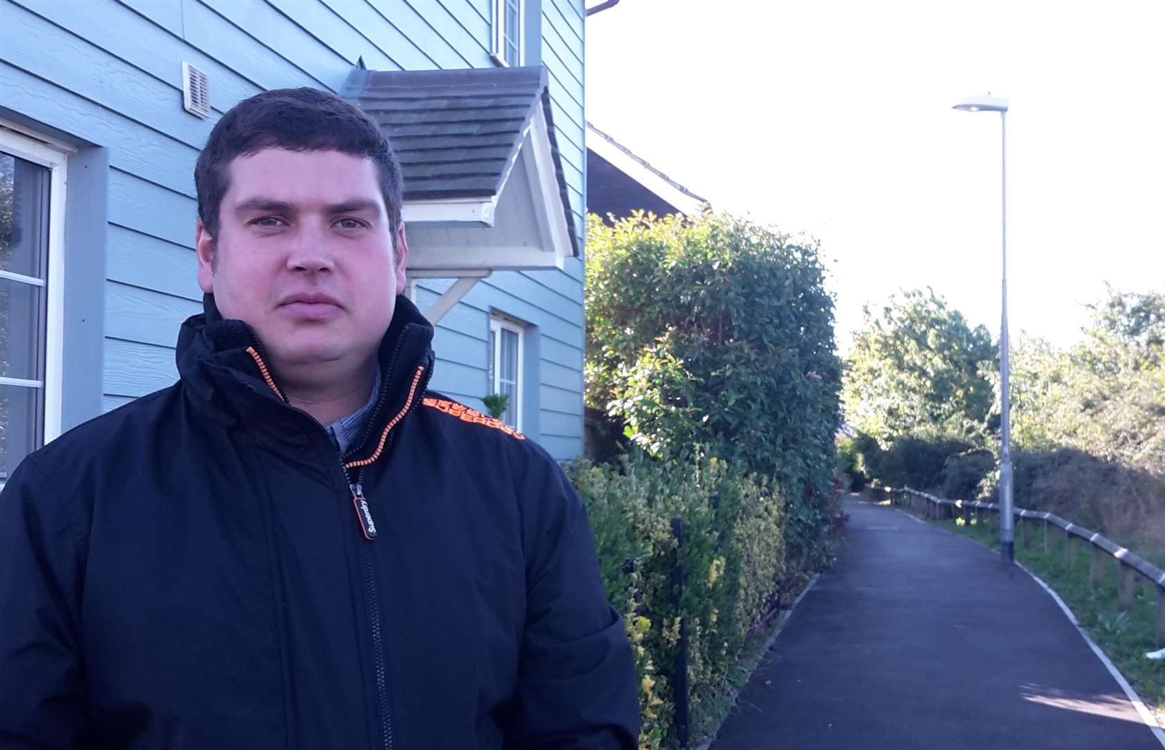 Elliott Jayes said the street lamp where he lives in Thistle Walk, Minster, has not been working for more than a year