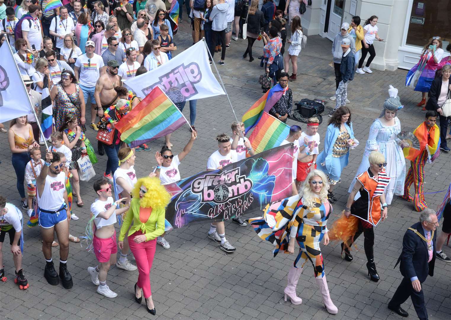 Crowds at Pride in Canterbury. Picture: Chris Davey