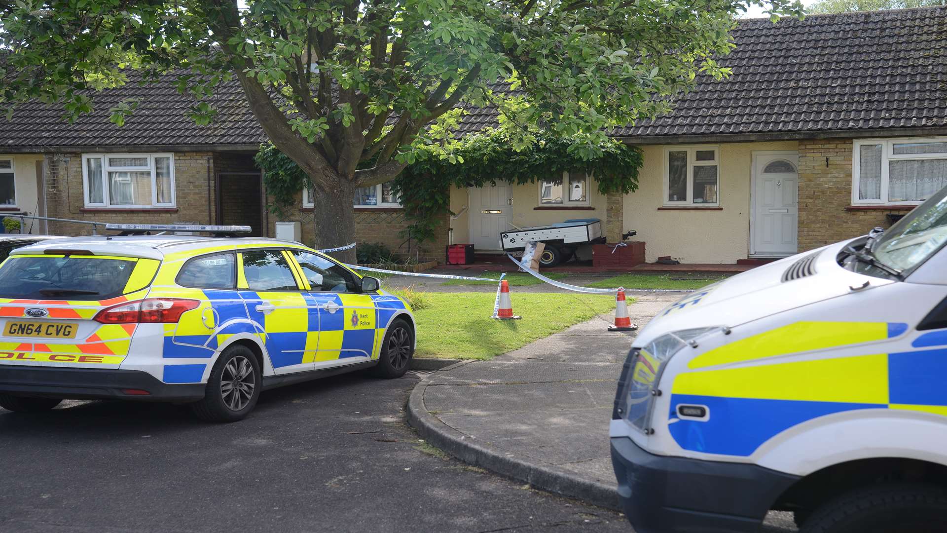 The scene of the murder in Crispin Close, Faversham