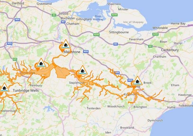 Flood warnings remain in place across the county