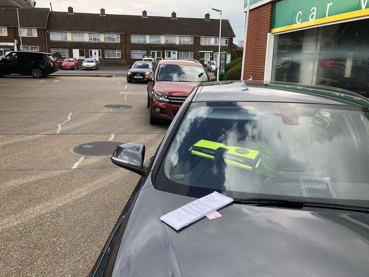 The motorist in this car was stopped for lane hogging. Picture: Kent Police RPU