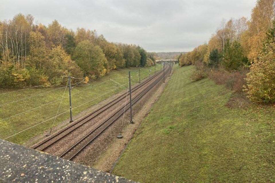 The site of the accident near Strood. Picture: Babcock Rail