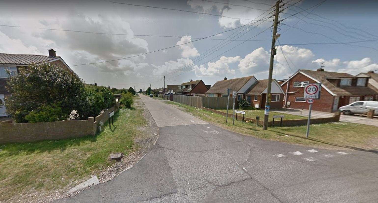 The fire broke out inside a house in Roberts Road, New Romney. Picture: Google