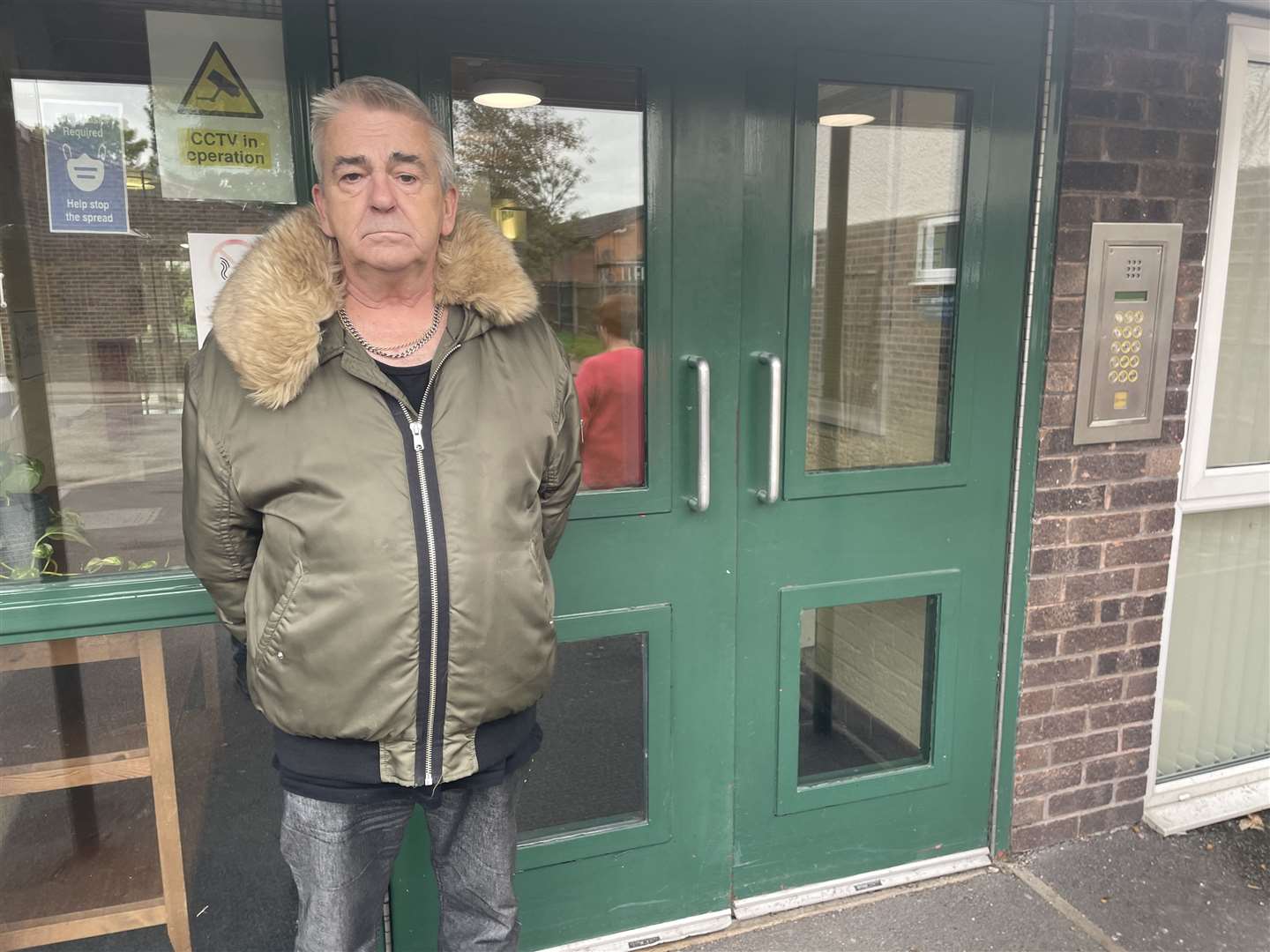 Adrian Coleman, 60, says he has had sleepless night after Clarion Housing failed to fix the retirement homes front door