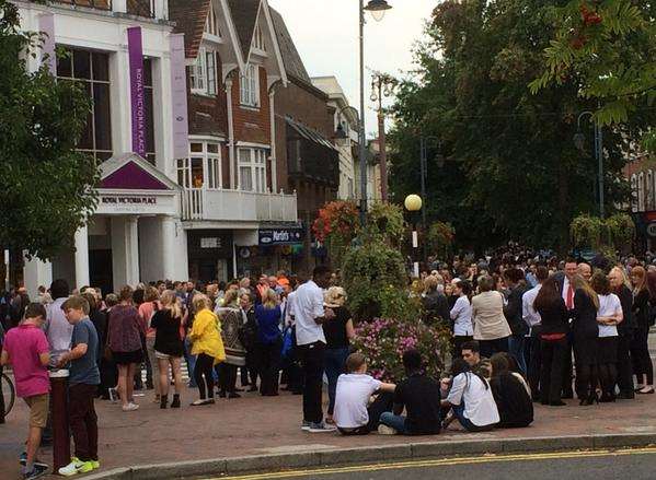 People outside the shopping centre. Picture @FunctionBeauty