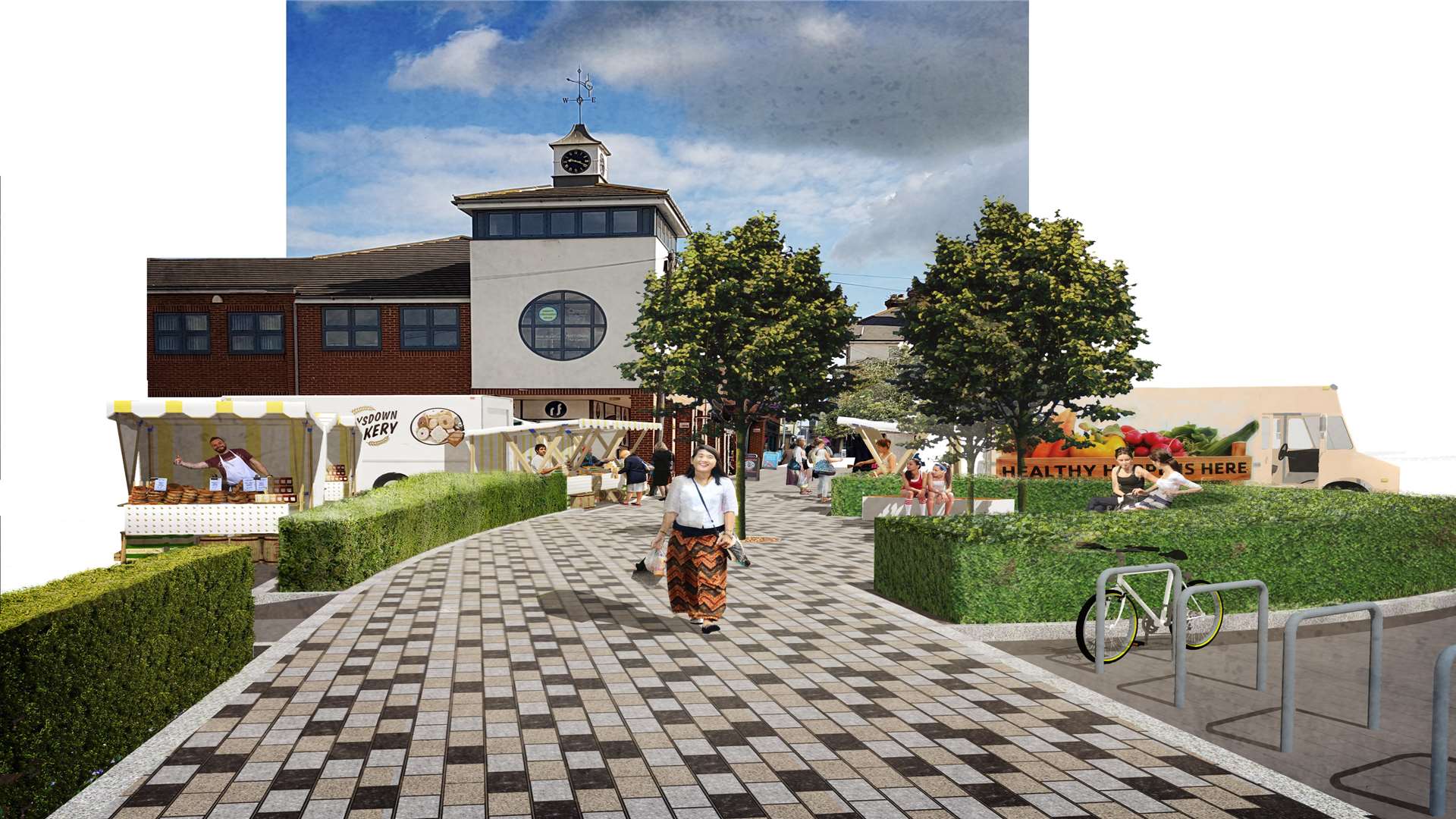 Artist's impression of Strood market. Picture: Project Centre.