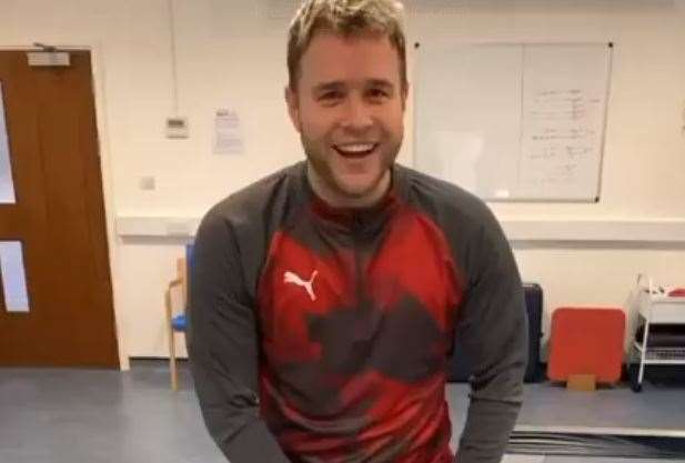 Olly Murs at the University of Kent. Picture: @OllyMurs