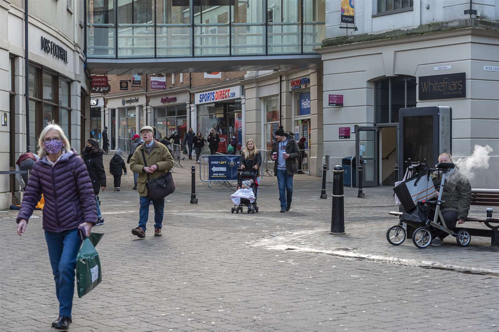Shoppers out and about in Canterbury before the second lockdown. Picture: Jo Court