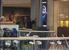 Police at the scene of the raid in Bluewater. Picture: @nodemus
