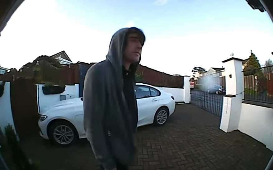 Home CCTV footage captured the man acting suspiciously outside a Deal home