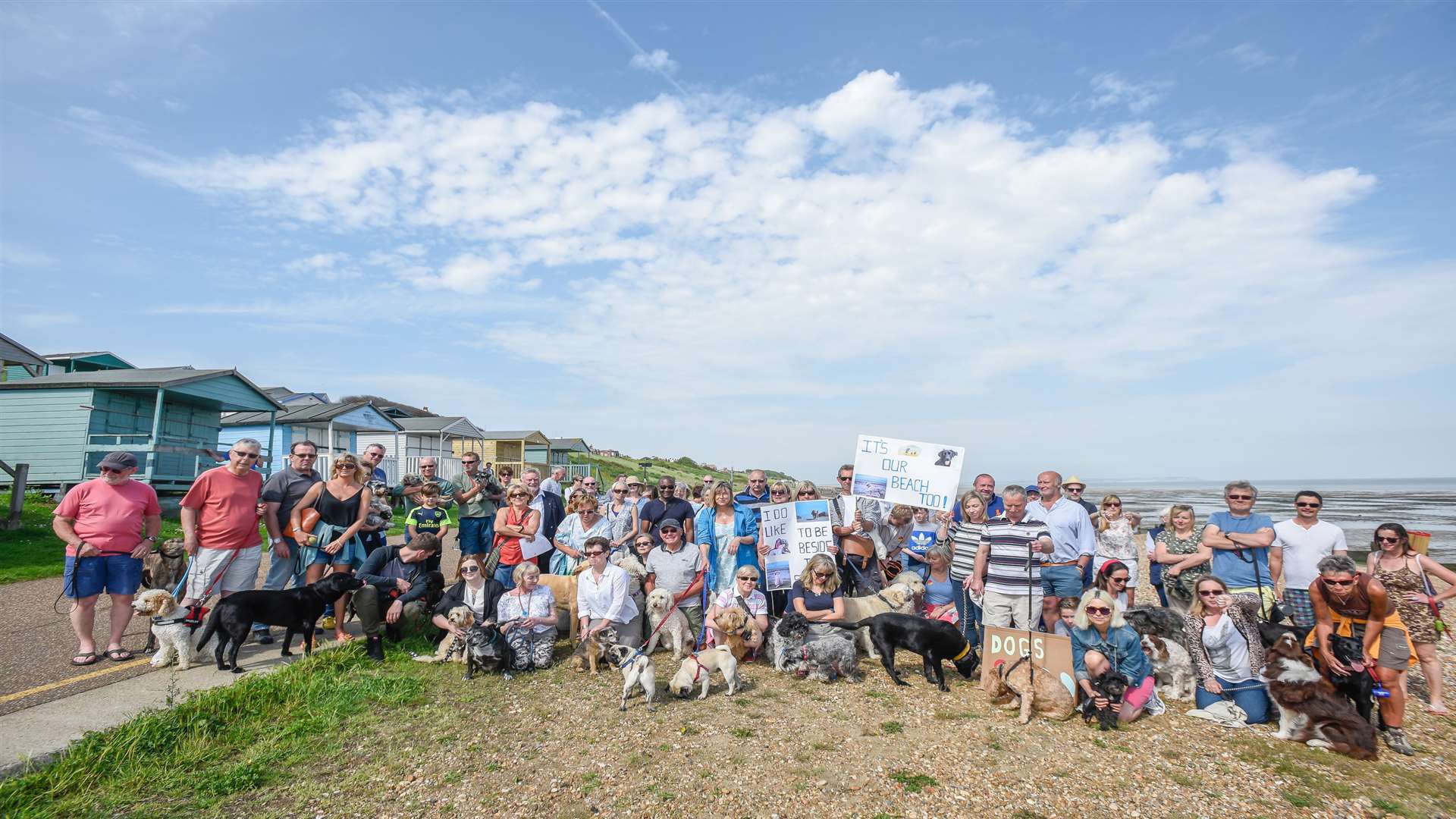 A group of more than 80 protesters took a stand at Tankerton.